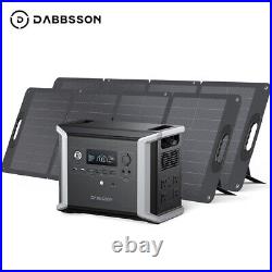 Dabbsson Portable Power Station 1330Wh Solar Generator Backup+2X120W Solar Panel