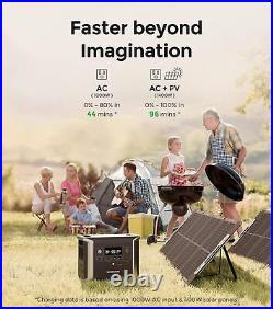 Dabbsson Portable Power Station 1330Wh Solar Generator Backup+2X120W Solar Panel