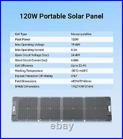 Dabbsson Portable Power Station 1330Wh Solar Generator Backup+2X120W Solar Panel