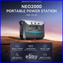 DaranEner NEO2000 Portable Power Station 2000W 2073.6Wh Battery Emergency D8D0