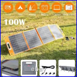 FlashFish Foldable 18V/100W Solar Panel For Outdoor/Indoor Backup Power Supply