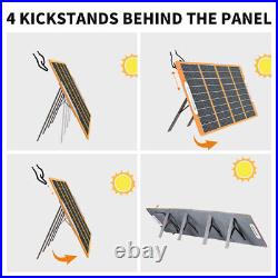 FlashFish Foldable 18V/100W Solar Panel For Outdoor/Indoor Backup Power Supply