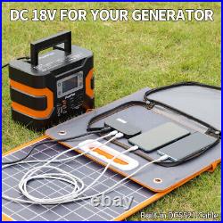 Foldable 18V/100W Solar Panel with 320W Portable Power station Solar Supply Kits