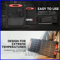 Foldable Portable Stand 100W Power Supply Camping Travel Emergency Solar Panel