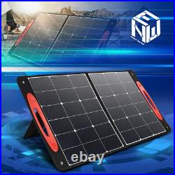 Foldable Solar Panel 100W Power Supply for RV Outdoors Emergency with Kickstands