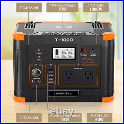 GRECELL 1000W Power Station Portable Solar Generator Power Supply for Camping