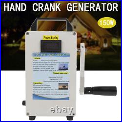 Household 150W Hand Crank Generator Emergency Charger Portable Power Supply USB