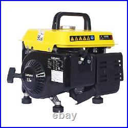 Light Portable Generator 2-Cycle Gas Powered Peak 900W Power Supply Camping Use