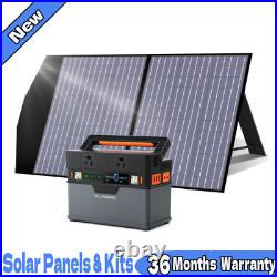 Mini 300W Portable Power Station Backup Battery Power 100W Solar Panel Emergency