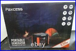 PAXCESS Portable Camping Generator 330With78000mAh Power Station Battery, NEW