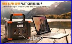 Peak 600W Portable Power Station Pure Sine Wave Solar Generator Lithium Battery