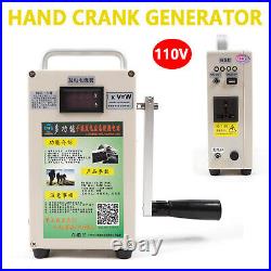 Portable Hand Crank Generator Camping Emergency Power Supply USB Phone Charging