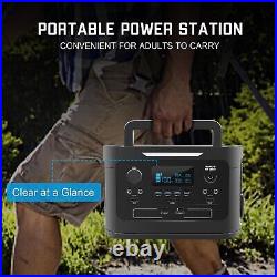 Portable Power Station 1000W 1166W 110V Camping Battery Solar Generator powerful