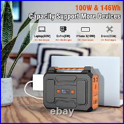 Portable Power Station 100W Portable Generator 146Wh/39600Mah External Lithium B