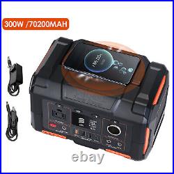 Portable Power Station 300W Solar Generator AC DC USB Backup Battery 70200mAh