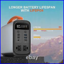 Portable Power Station 320Wh, 240W Emergency Battery Backup Power Supply