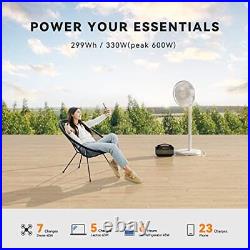 Portable Power Station 330W 299Wh Power Supply Solar Generator Backup Battery