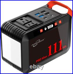 Portable Power Station, 80w Lithium Ion, Battery Pack, with 2 AC Outlet, DC, New