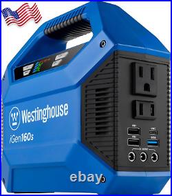 Portable Power Station & Solar Generator Pure Sine Wave AC Outlet 155Wh USA ONLY