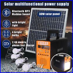 Portable Power Station Solar Generator with 30W Solar Panel 25000mA Battery Supply