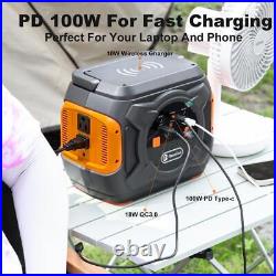 Power Station 220V 110V 320W Solar Power Bank 292Wh Charge Lighting Outdoor