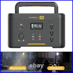 Powerness 1000W Portable Power Station Solar Generator Home Backup Emergency