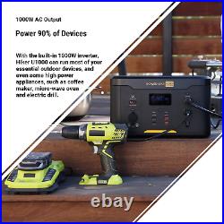 Powerness 1000W Portable Power Station Solar Generator Home Backup Emergency