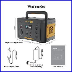 Powerness 1000W Portable Power Station Solar Generator Home Backup Emergency