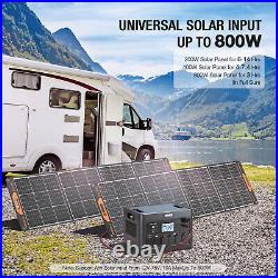 Solar Generator 2400W Portable Power Station 1843Wh Battery Supply with 11 Outlets