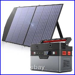 Solar Generator 700W Power Station Baterry &100W Solar Panel Foldable Portable