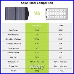 Solar Generator 700W Power Station Baterry &100W Solar Panel Foldable Portable