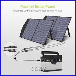 Solar Generator 700W Power Station Baterry &100W Solar Panel Foldable Portable