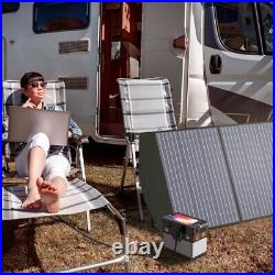 Solar Generator 700W Power Station Baterry &100W Solar Panel Foldable Portable